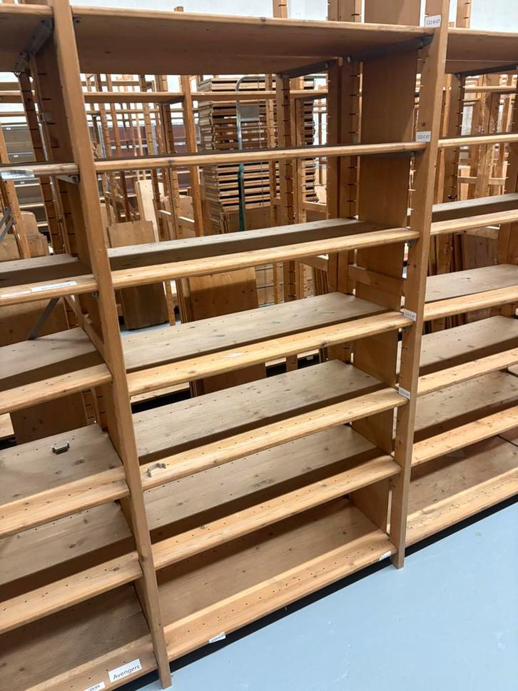 Houten stellingen bruynzeel 40cm diep, Huis en Inrichting, Kasten | Stellingkasten, Zo goed als nieuw, Ophalen