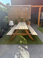 XXL Picknicktafel Hout - 3 Meter + Tafelkleden, Tuin en Terras, Ophalen, Gebruikt, Rechthoekig, Hout