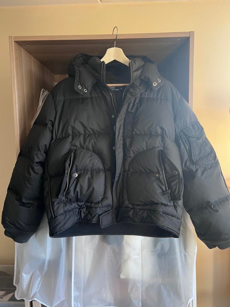 Ralph lauren down jacket, Zwart, Ralph Lauren, Maat 56/58 (XL), Ophalen of Verzenden