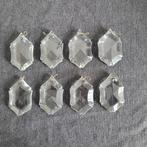 8 pegels diamant druppels onderdelen kroonluchter, Ophalen of Verzenden, Gebruikt, Glas