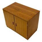 Vintage Grenen kastjeTv Audio Meubel LP kast jaren 70, Huis en Inrichting, Kasten | Televisiemeubels, Gebruikt, Vintage, 50 tot 100 cm