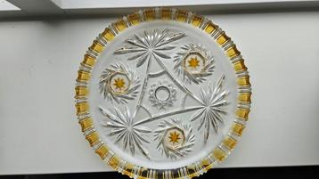Walther Glas Taartschaal met geel glas beschikbaar voor biedingen