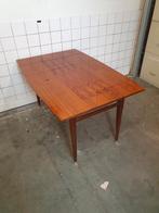 Vintage eettafel jaren 60 met ingelegd hout, Antiek en Kunst, Ophalen