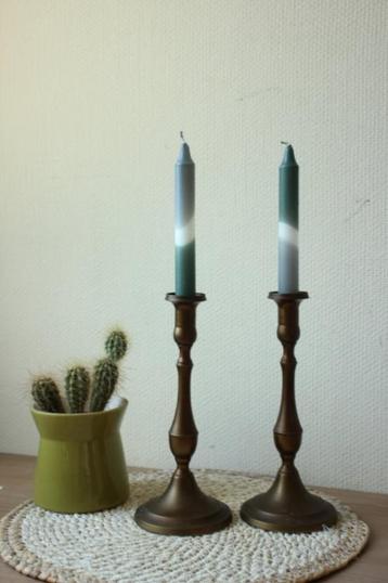 Vintage Messing koppel Kaarsenhouder/kandelaars beschikbaar voor biedingen