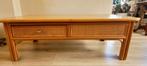 Vintage salontafel met vlechtwerk, Ophalen, Gebruikt, 100 tot 150 cm, 50 tot 100 cm