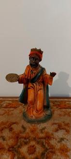 Koning Balthazar uit grote oude Italiaanse kerstgroep, Antiek en Kunst, Antiek | Religie, Ophalen of Verzenden