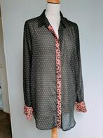 zwarte blouse van Maison Scotch met sterretjes maat XL, Ophalen, Zwart, Maat 46/48 (XL) of groter, Maison Scotch