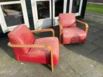 2x Leolux fatuils, model Hemmingway, 75 tot 100 cm, Design, Gebruikt, Hout