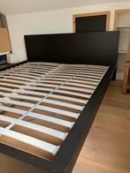 Tweepersoonsbed zwart ledikant 160x200, Huis en Inrichting, Slaapkamer | Bedden, Ophalen, Zwart, Tweepersoons, 180 cm