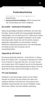 TP-Link Archer AX90 Router, Ophalen of Verzenden, Zo goed als nieuw, Router, TP-LINK