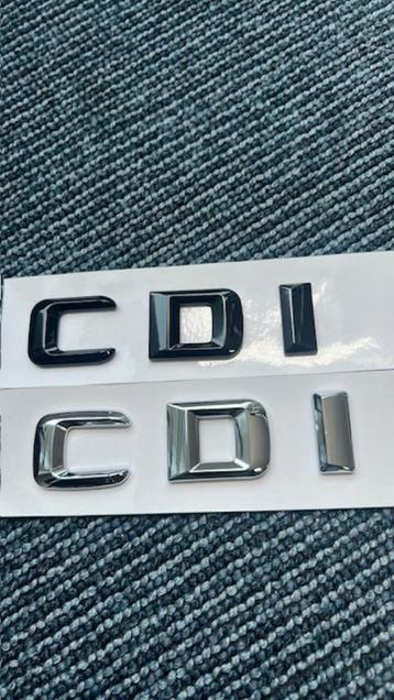 Mercedes CDI logo cdi chroom embleem zwart CDI embleem c d i beschikbaar voor biedingen