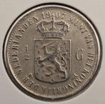 1/2 Gulden 1907 Wilhelmina, Postzegels en Munten, Munten | Nederland, ½ gulden, Zilver, Ophalen of Verzenden, Koningin Wilhelmina