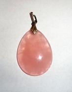 Hanger Edelsteen Rozenkwarts Zilver, Sieraden, Tassen en Uiterlijk, Edelstenen, Verzenden, Zo goed als nieuw