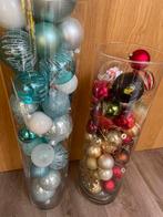 Cilinder Vazen met Kerstballen hoog 60 en 70 cm, Huis en Inrichting, Ophalen of Verzenden, Gebruikt