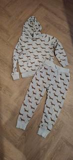 Snurk pyjama hoodie trui jogging broek teckel hond, Ophalen, Jongen of Meisje, Zo goed als nieuw, Setje