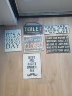 6x tekstborden, Huis en Inrichting, Woonaccessoires | Tekstborden en Spreuken, Ophalen of Verzenden, Zo goed als nieuw