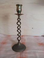 koperen kandelaar met gedraaide houder, Ophalen, Brons of Koper, Minder dan 25 cm