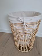 Rieten wasmand met stoffen binnenvoering, Gebruikt, 50 tot 75 cm, Ophalen of Verzenden, Riet