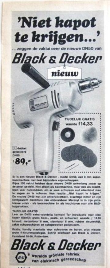 3 vintage advertenties reclames Black and Decker DN50 68-69 beschikbaar voor biedingen