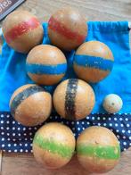 Vintage houten jeu de boule ballen, Drie of vier spelers, Ophalen of Verzenden, Gebruikt