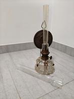 Oude olielamp met extra glas, Ophalen of Verzenden