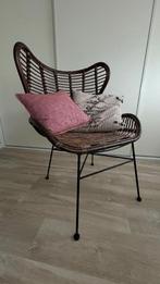 Rotan stoel, Ophalen, Bruin, Zo goed als nieuw, Metaal