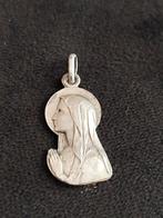 Antieke Franse hanger sterling zilver Maagd Maria - Lourdes, Sieraden, Tassen en Uiterlijk, Antieke sieraden, Verzenden, Zilver