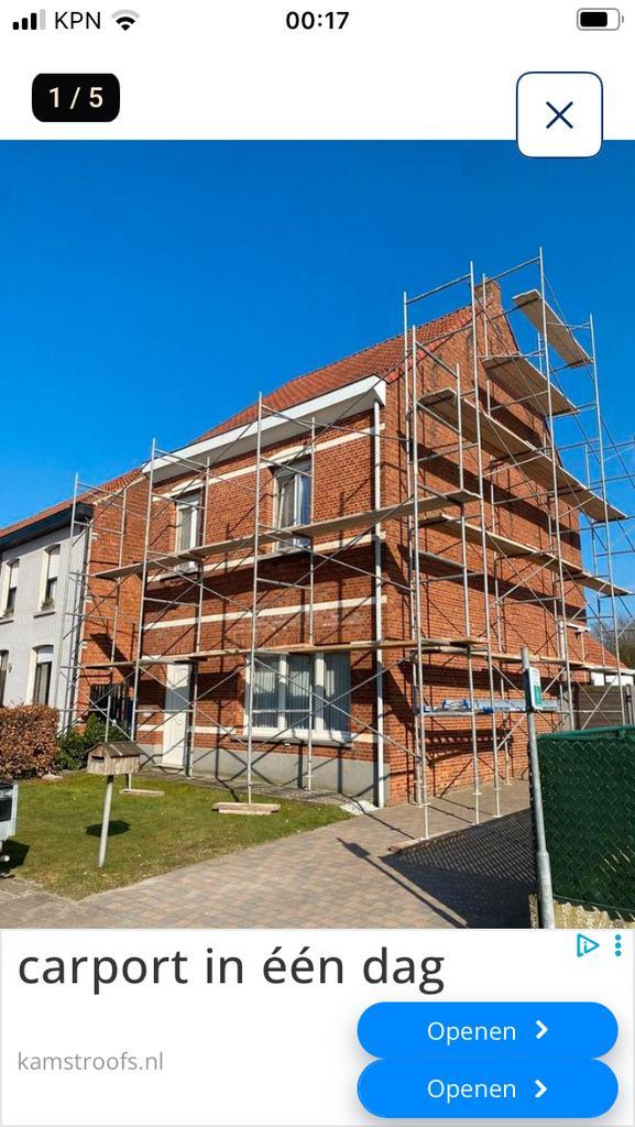 Bouwsteiger, Doe-het-zelf en Verbouw, Steigers, Zo goed als nieuw, 5 meter of hoger, Ophalen of Verzenden