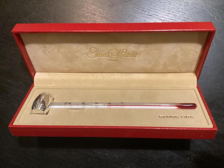 Vintage SAINT HILAIRE PARIS GRAND CRUS wijnthermometer, Antiek en Kunst, Antiek | Gereedschap en Instrumenten, Ophalen of Verzenden