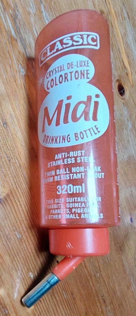 Drinkfles 320ml voor in uw hamsterkooi met ophangbeugel, Dieren en Toebehoren, Knaagdieren en Konijnen | Toebehoren, Zo goed als nieuw