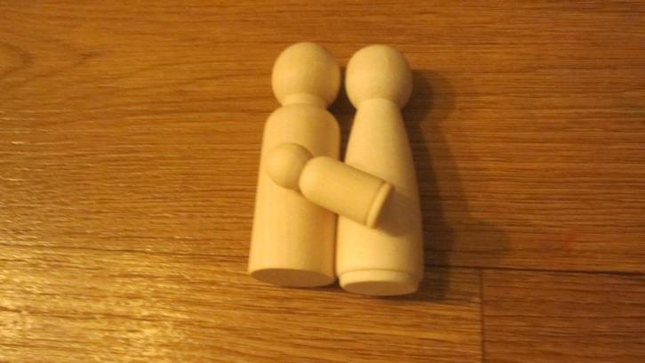 Peg doll 3-delig setje Jozef-Maria en baby Jezus * Nieuw *., Hobby en Vrije tijd, Knutselen, Nieuw, Materiaal, Ophalen of Verzenden