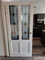 Mooie binnendeur met glas in lood, Doe-het-zelf en Verbouw, Deuren en Horren, Ophalen, 80 tot 100 cm, Binnendeur, Zo goed als nieuw