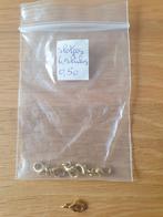 Karabijnsluiting met buigring goudkleurig, Ophalen of Verzenden, Nieuw, Kraal