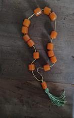 Antieke Bakeliet gebedsketting, Sieraden, Tassen en Uiterlijk, Kettingen, Ophalen of Verzenden, Zo goed als nieuw, Goud, Overige materialen