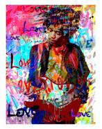 Jimmi Hendrix drukwerk/prent LOVE - €150., Antiek en Kunst, Ophalen