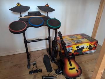 Guitar Hero world tour - compleet incl 2 guitaren + 3 games beschikbaar voor biedingen