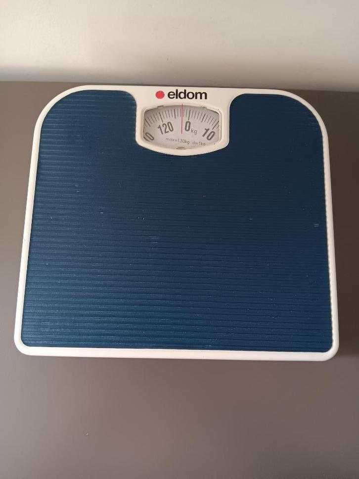 Mechanische personenweegschaal – Eldom (max. 130 kg), Witgoed en Apparatuur, Weegschalen, Gebruikt, Analoog, Personenweegschaal