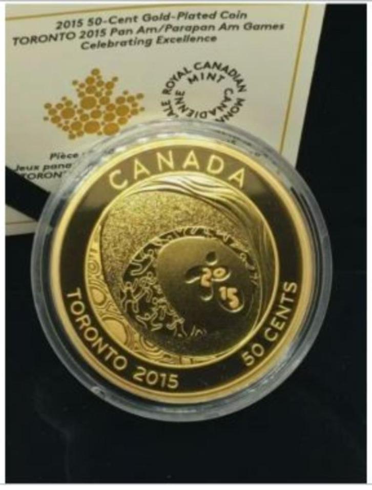 Canada - 50 cent 2015 - Pan Am/ Parapan Am Games - Gold-Plat, Postzegels en Munten, Munten | Amerika, Setje, Noord-Amerika, Verzenden