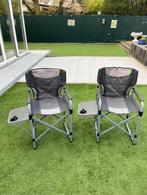 Dometic kampa 2 vouwstoelen met armleuning met plateau ZGAN, Ophalen, Zo goed als nieuw, Campingstoel