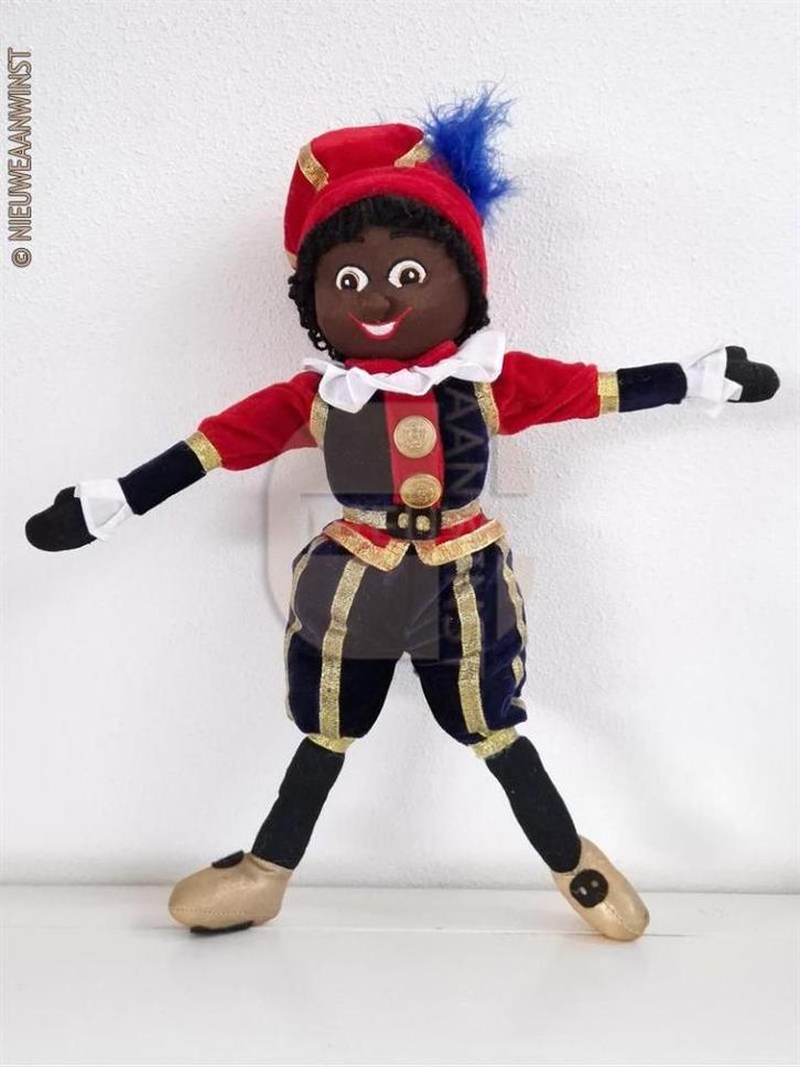 Authentieke Etos etalage zwarte Piet pop, rood/blauw SERIE B, Diversen, Sinterklaas, Zo goed als nieuw, Verzenden