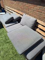 Lichtgrijs tuinkussen set incl rugkussens, Tuin en Terras, Ophalen, Gebruikt