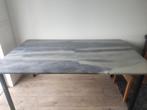 Unieke Marmeren eettafel, Ophalen, Zo goed als nieuw, Rechthoekig, 200 cm of meer