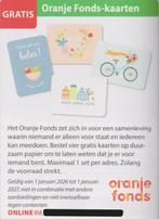 Oranje Fonds-kaarten. Gratis. Postcodeloterij kortingsbon., Tickets en Kaartjes, Eén persoon, Kortingsbon, Warenhuis- of Winkelbon