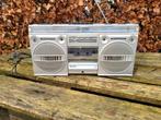 vintage draagbare radio met cassettedeck grijs philips db34, Audio, Tv en Foto, Radio's, Ophalen of Verzenden, Zo goed als nieuw