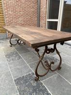 Exclusieve Handgemaakte Azobé Scheepshouten Tafelbl, Tuin en Terras, Tuintafels, Hout, Ophalen