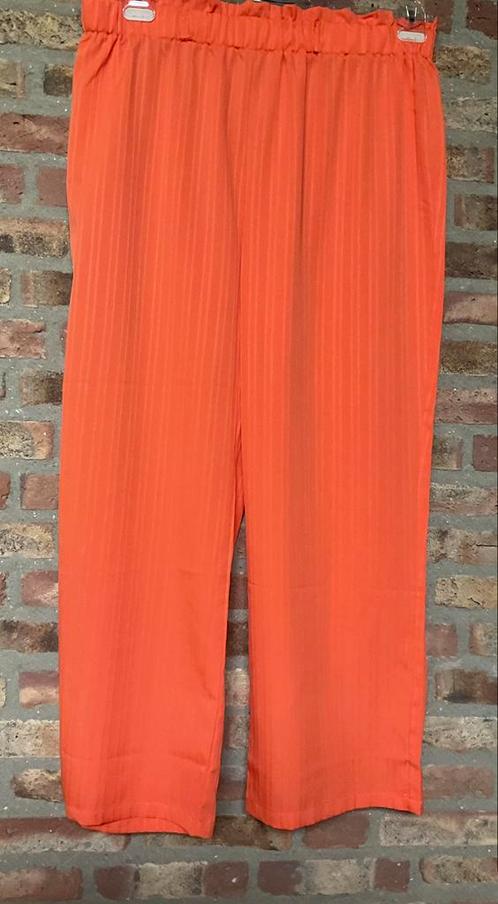 Nieuw! Super mooie wijde palazzo broek, oranje structuur 44, Kleding | Dames, Broeken en Pantalons, Nieuw, Maat 46/48 (XL) of groter