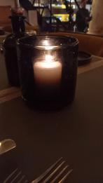 20 Antraciet Rookglas Waxinelichthouders, Ophalen, Overige materialen, Grijs, Zo goed als nieuw