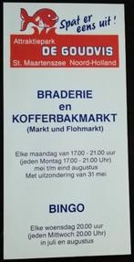 Foldertje - attractiepark De Goudvis - St. Maartenszee, Ophalen, Gebruikt, Overige typen