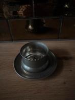 Vintage CCR Petro Tinnen Kopje met Schotel - Art Deco, Antiek en Kunst, Antiek | Tin, Ophalen of Verzenden
