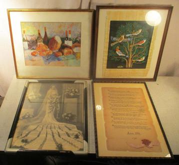 4 retro houten fotolijsten - 42x34 beschikbaar voor biedingen